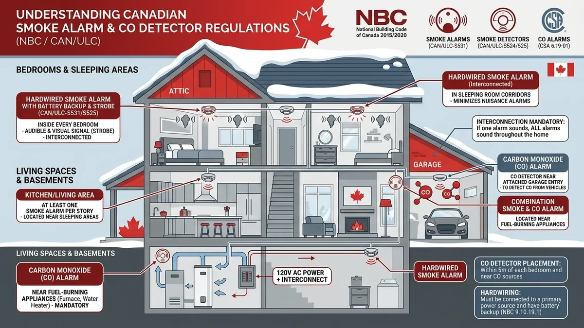 Canada smoke alarm regulations National Building Code overview